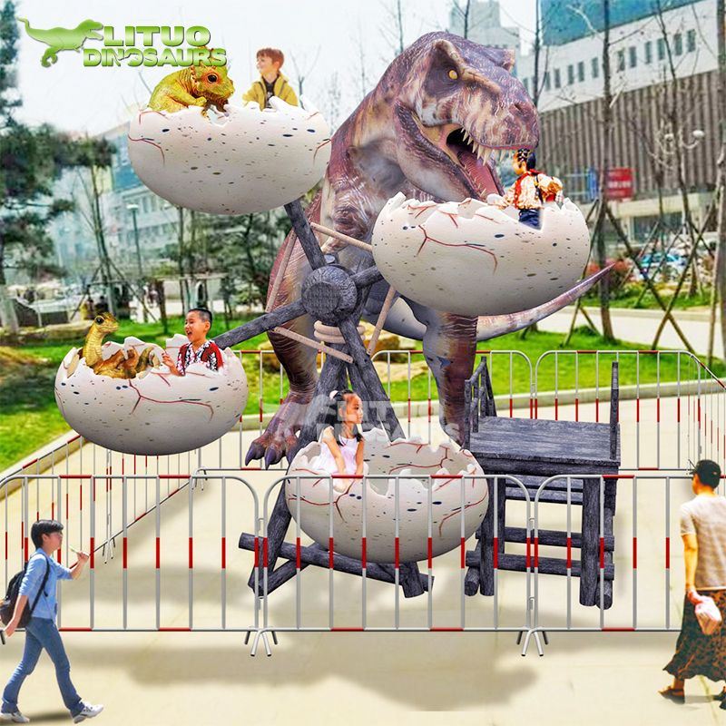 Dinosaurusteemaiset huvilaitteet