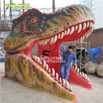 Dinosaurus T Rex Head valokuville
